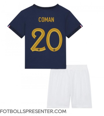 Frankrike Kingsley Coman #20 Hemmatröja Barn VM 2022 Kortärmad (+ korta byxor)